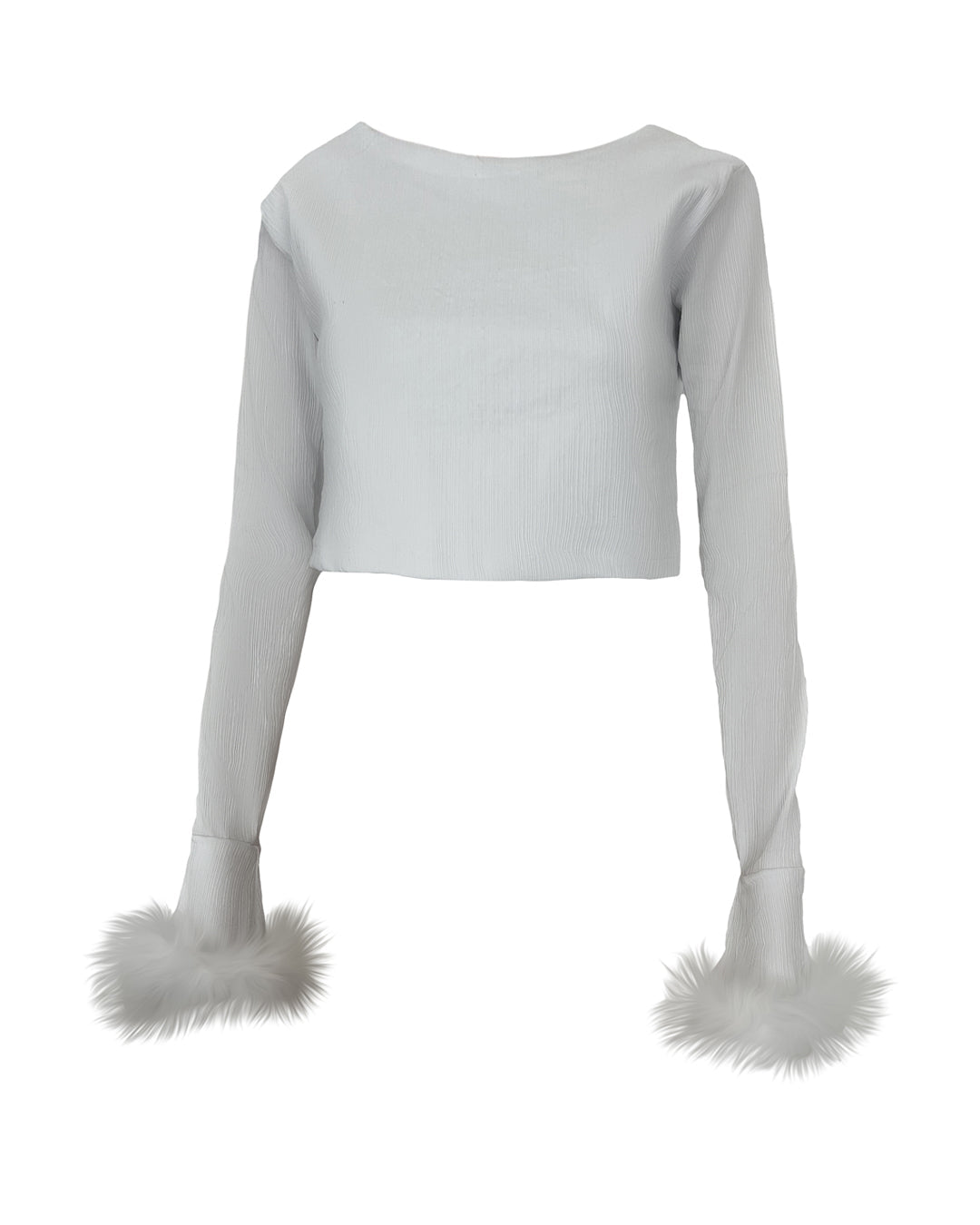 Crop Top - Feather Trim